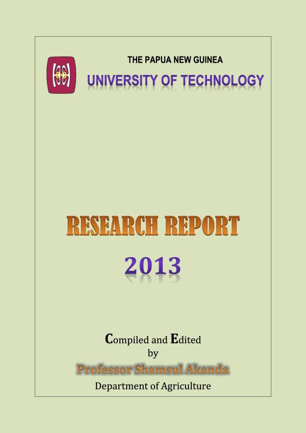 RESEARCH REPORT 2013 cover
